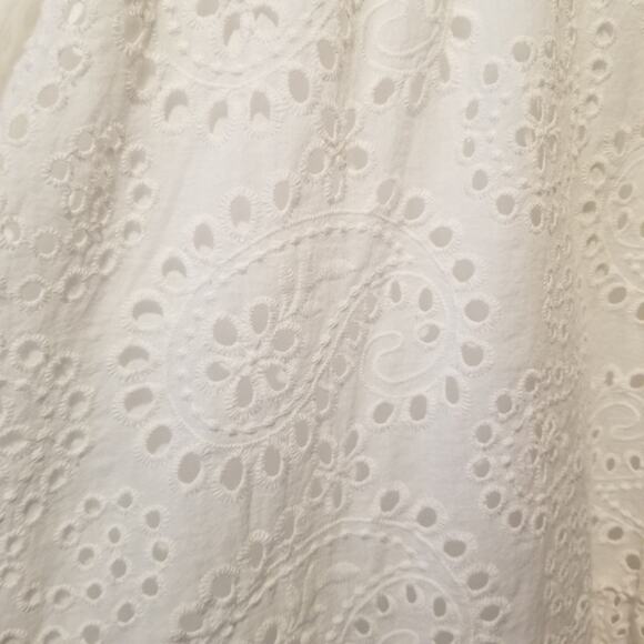 NWT lungo l'arno white eyelet mini dress Made in Italy f6779 Size Medi - Picture 7 of 9